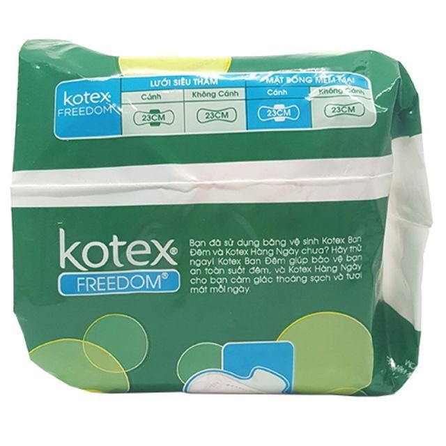 Băng vệ sinh Kotex Freedom Maxi cánh 8 miếng