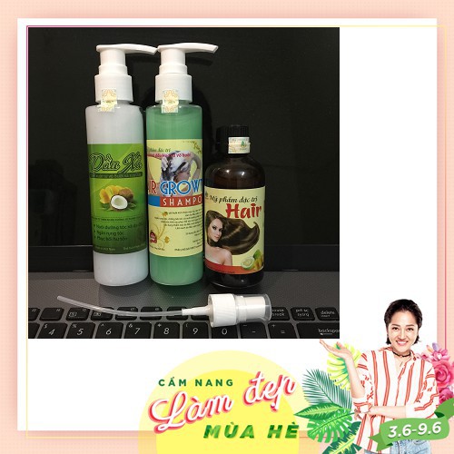 Bộ 3 sp Kích mọc tóc dày, dài, mềm mượt, rụng tóc