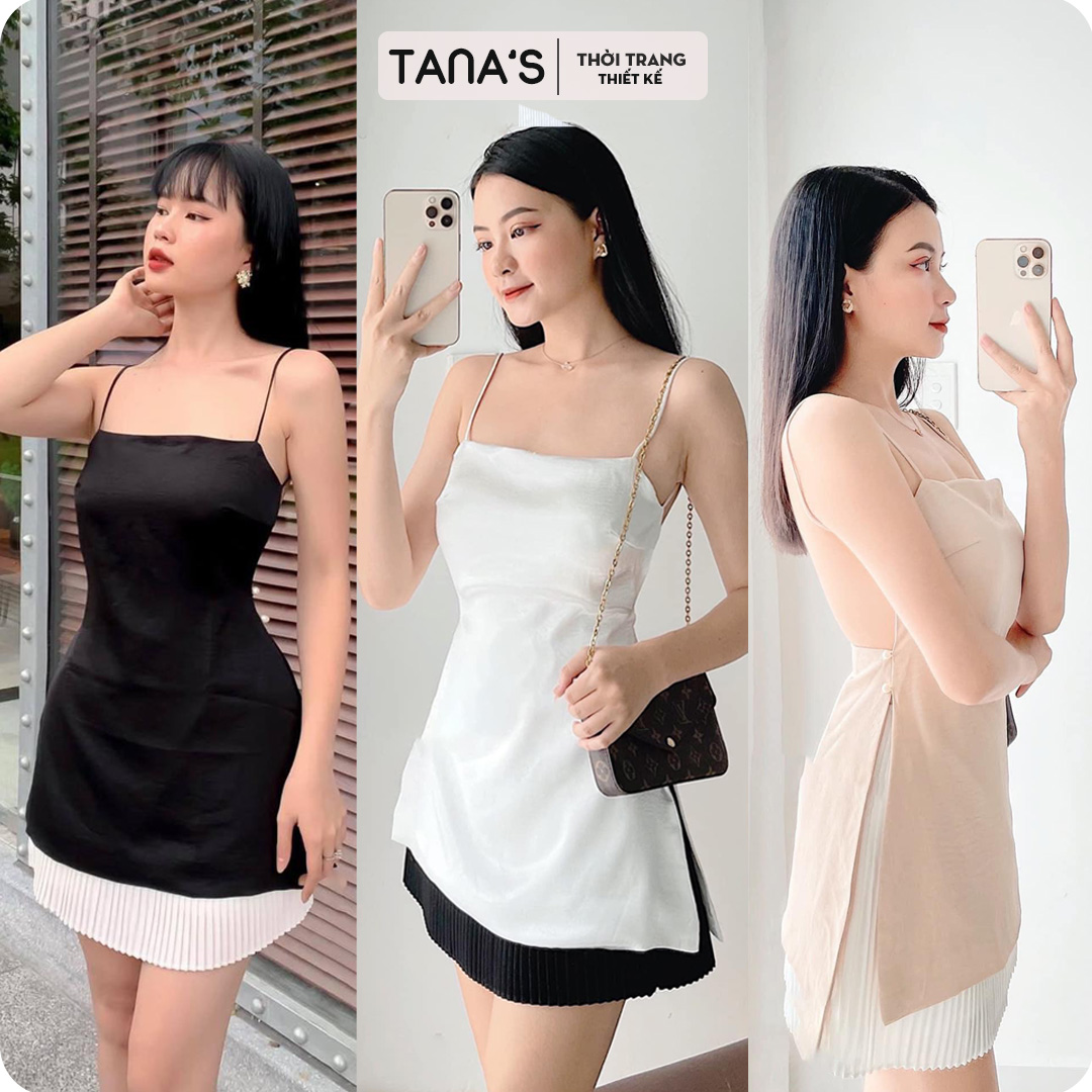 Áo lụa 2 dây hở lưng đính ngọc sang chảnh - Phong cách thời trang