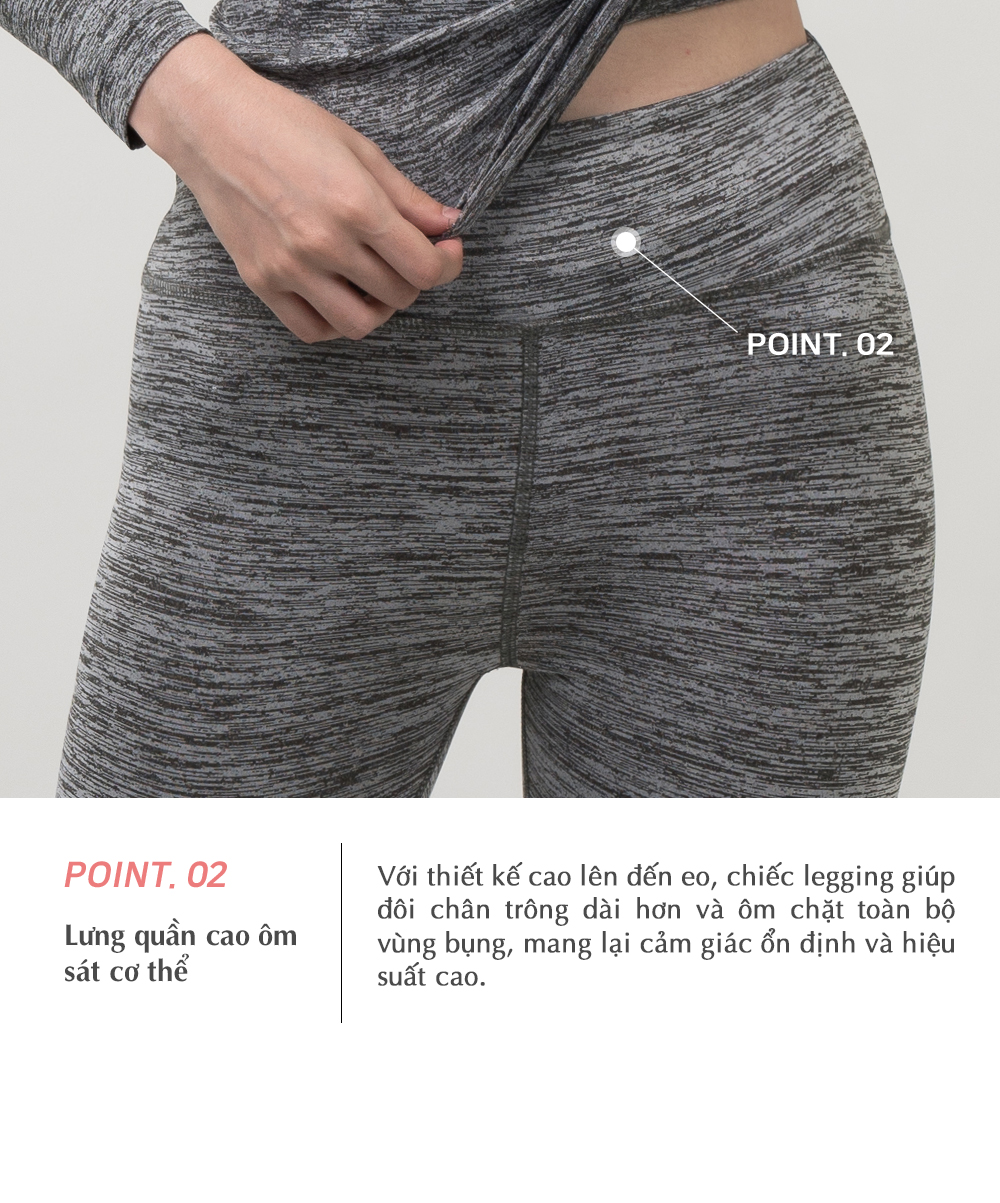 Quần legging nữ dáng lửng nâng mông, cạp cao ARMEDES - AR 272