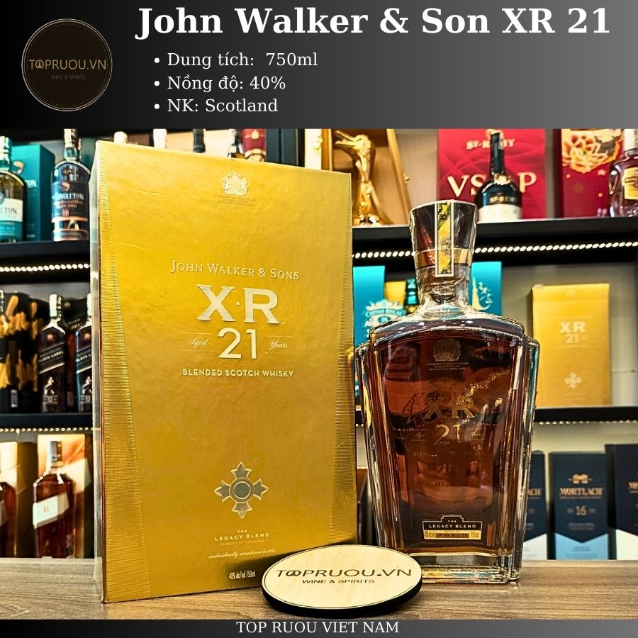 [TopRuouVietNam] Rượu Whisky John Walker & Son Xr Aged 21 - 750ml [Hàng Thật]