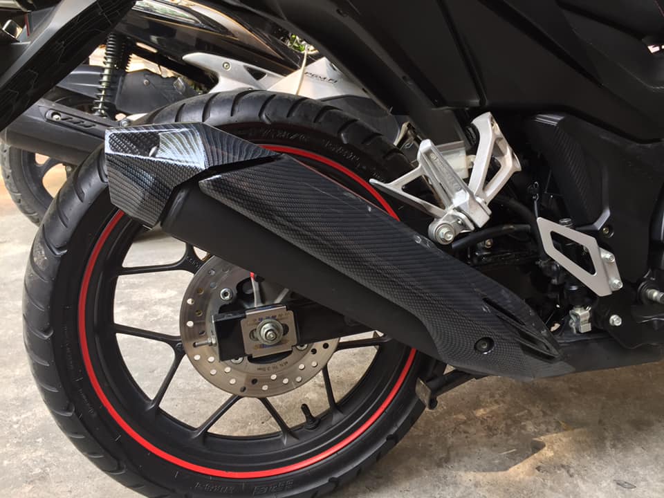 Che pô và chụp đít pô sơn carbon cho xe HONDA WINNER (V1)