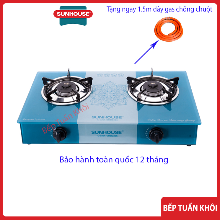 Bếp gas dương kính SUNHOUSE SHB3336