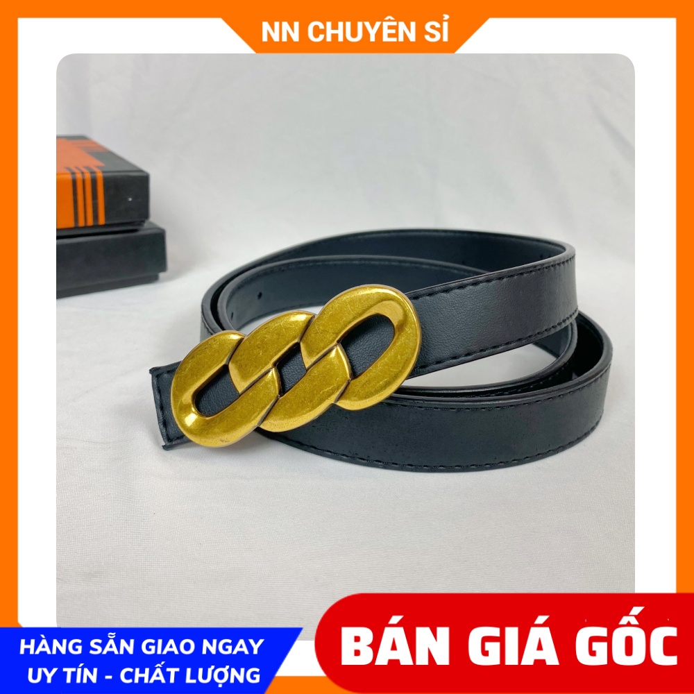 Dây nịt nữ chất da dày mềm phối logo thương hiệu dễ thương 🛑 Thắt lưng nữ 🛑 Thắt lưng kiểu