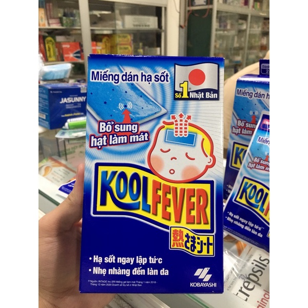 Dán hạ sốt trẻ em Kool Fever làm mát suốt đêm(1 bịch 2 miếng dán)