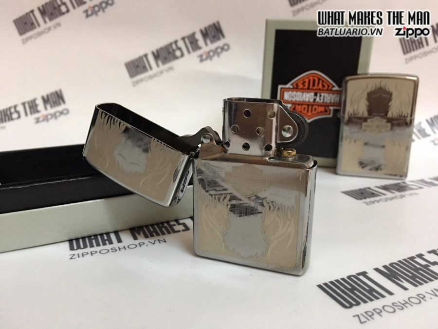 Zippo 28982 - Zippo Harley Davidson Cross Polished Chrome