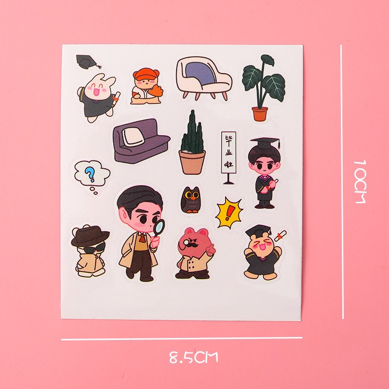 Tấm Sticker Dán Nhiều Hình Cute
