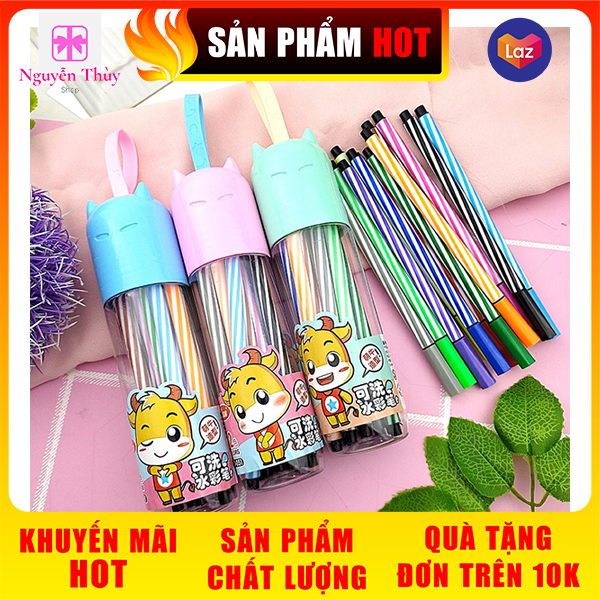 Bộ 12 bút lông màu vẽ cho bé siêu cute