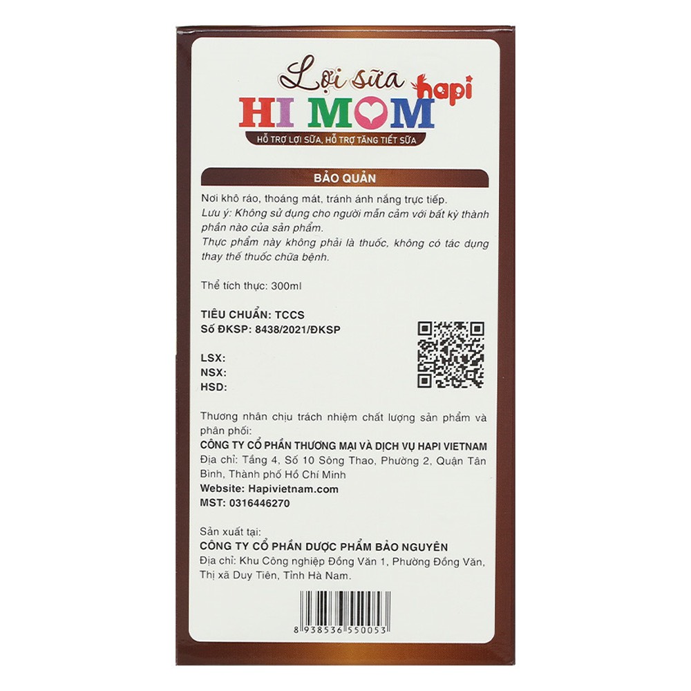 Lợi sữa HI MOM HAPI chính hãng