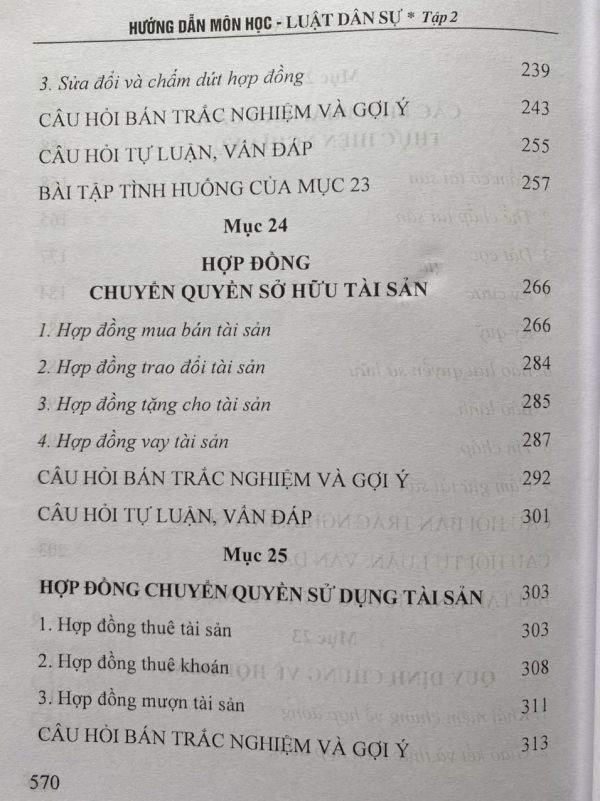 Hướng Dẫn Môn Học Luật Dân Sự Tập  1 và Tập 2