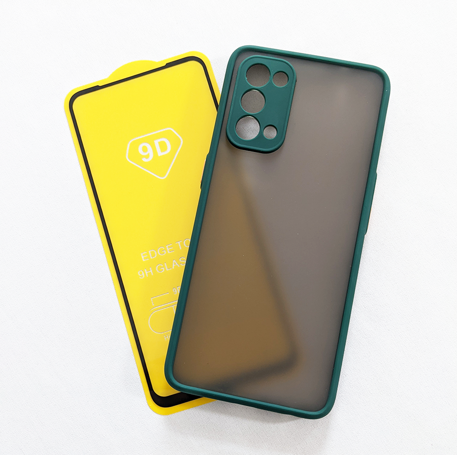 Ốp lưng nhám bảo vệ camera - Kính cường lực full màn hình Oppo Reno 5