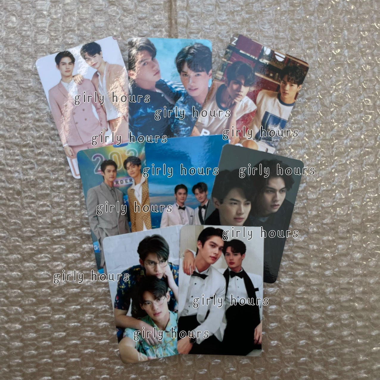 UnoffCombo 8 tấm bo góc CP BOYLOVE BRIGHTWIN idol Thái