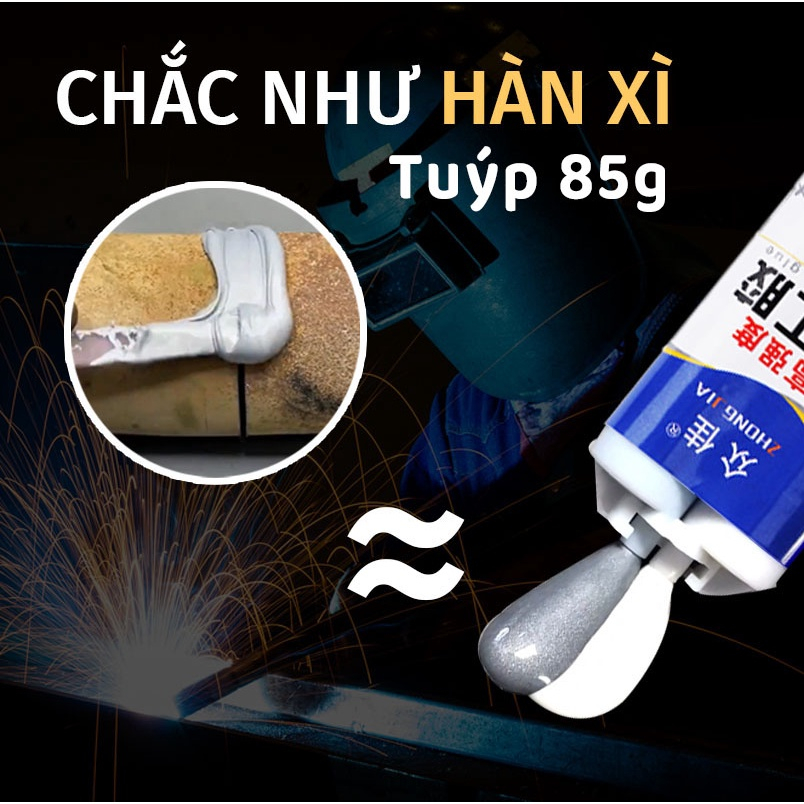 Keo hàn nối vá sắt, thép, kim loại, dán hàn mọi bết nứt vỡ, dán sửa nối đồ nhựa đồ gỗ chắc chắn độ bền cao