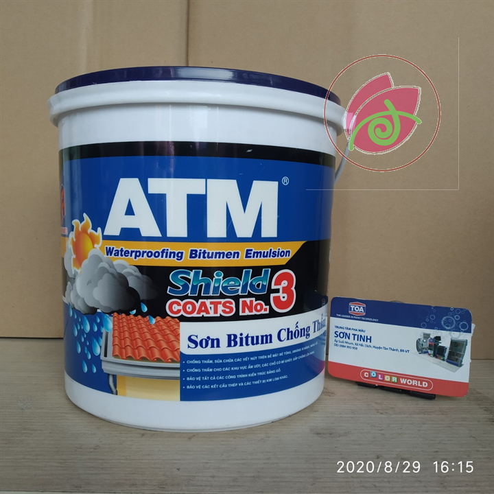 Sơn chống thấm bitum atm shield coat 3.5 kg