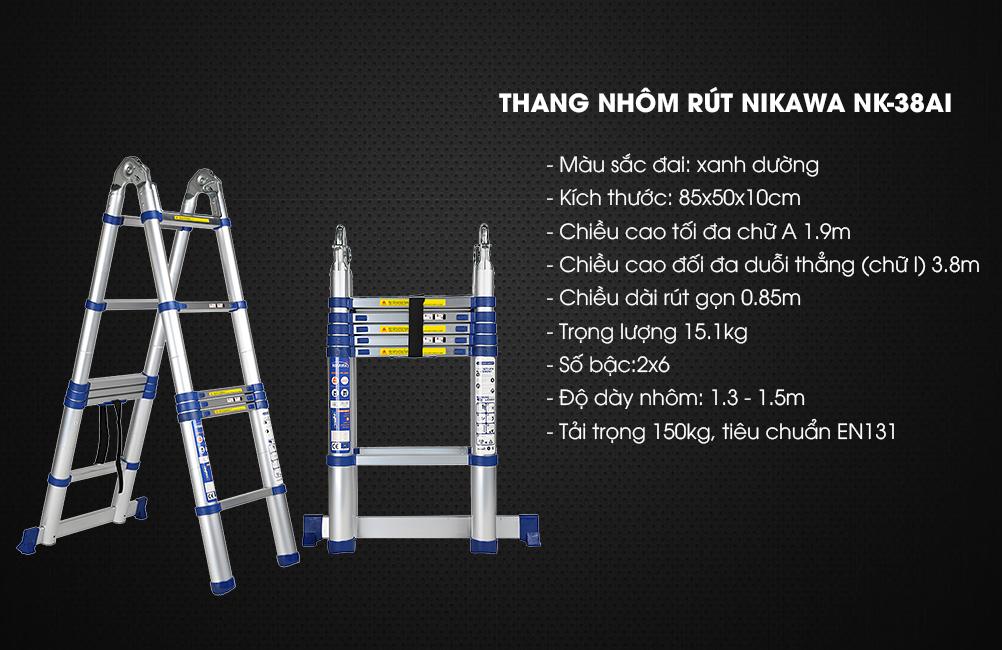 Thang nhôm rút đôi NK-38AI