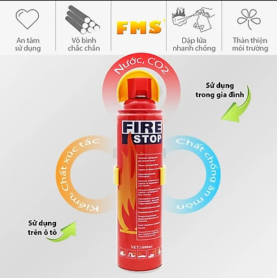 Bình chữa cháy mini 1000ml dùng cho Ô Tô