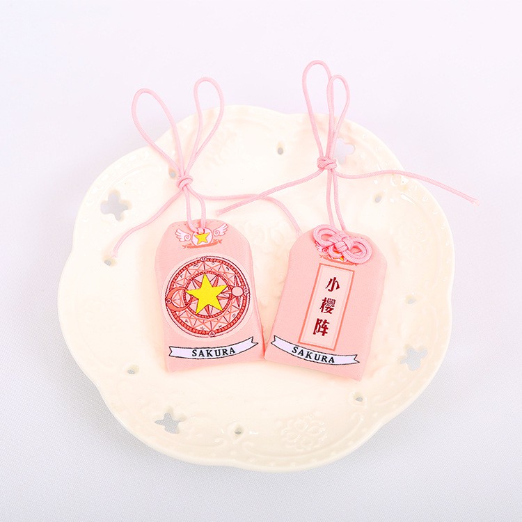 Túi omamori Thủ lĩnh thẻ bài Sakura trang trí may mắn anime chibi
