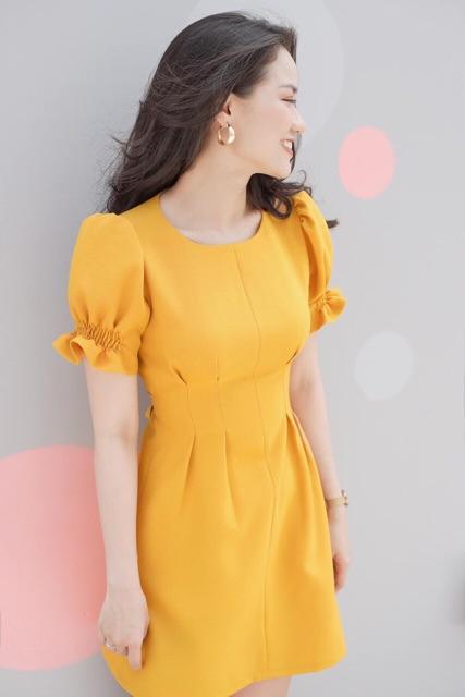 [HCM]Đầm xếp li thắt nơ 2 màu (kèm hình thật)