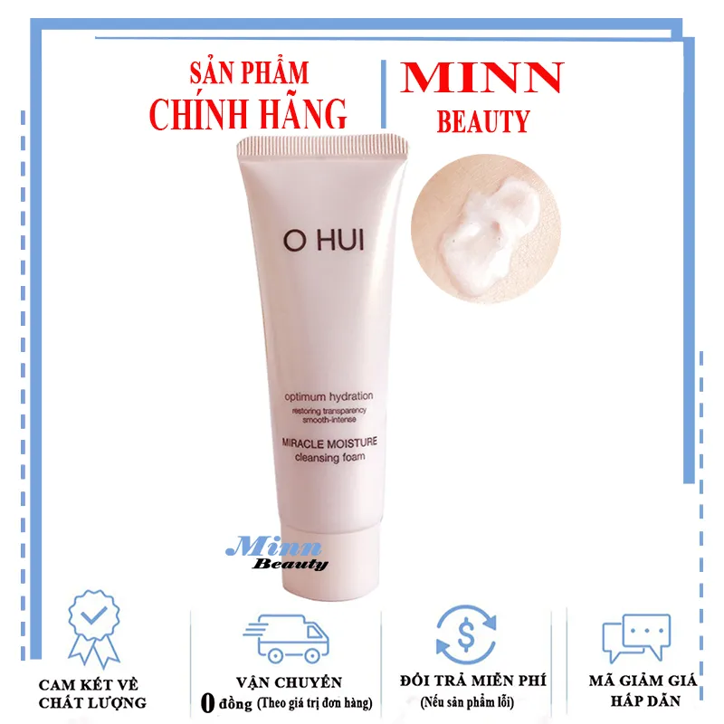 Sữa Rửa Mặt Dưỡng Ẩm Ohui Miracle Moisture Cleansing Foam 40ml