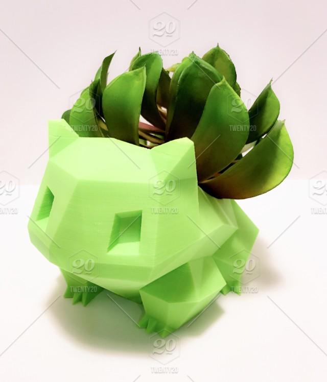 Chậu cây pokemon siêu dễ thương - Cute Low Poly Bulbasaur planter