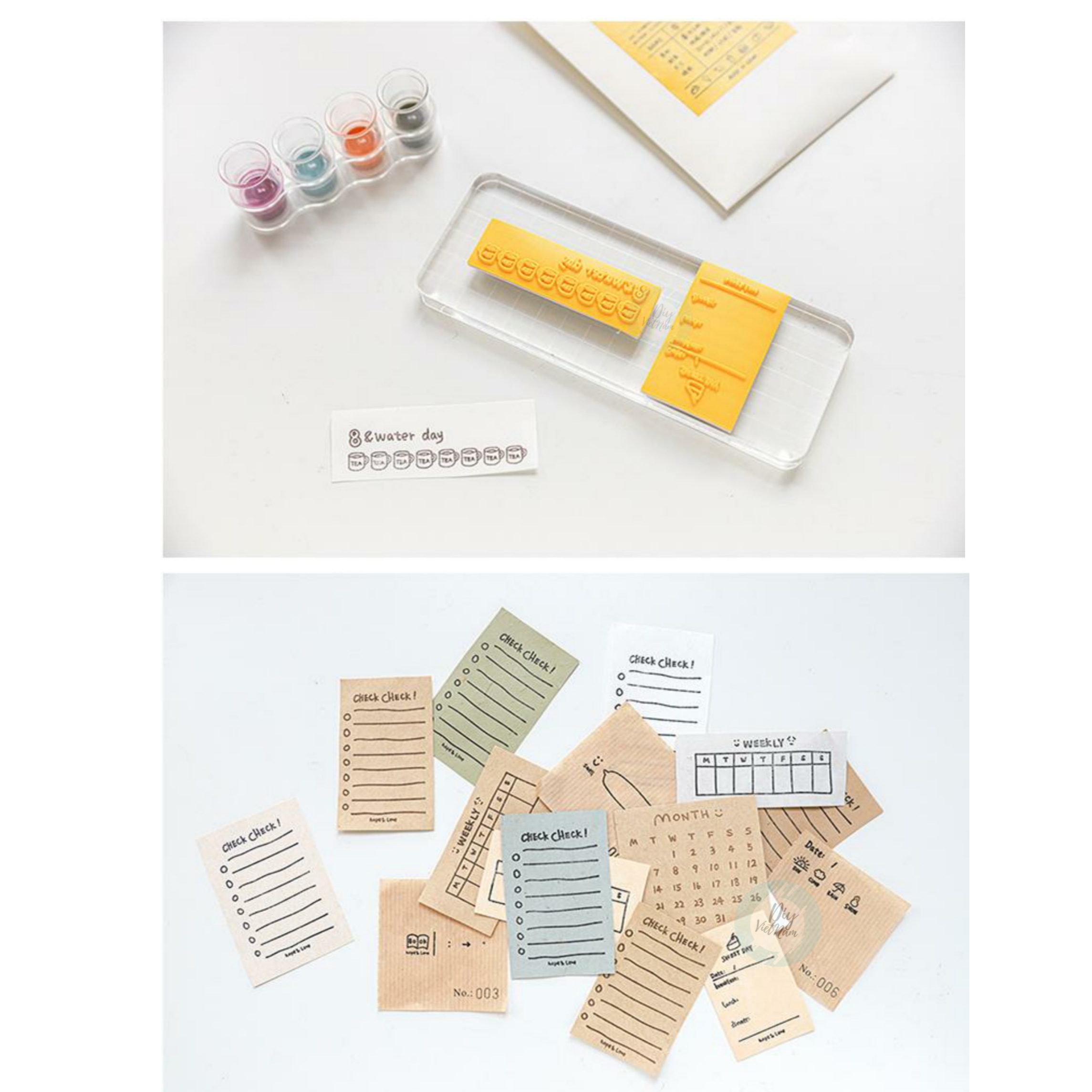 [HCM]BỘ STAMP DẺO KẾ HOẠCH