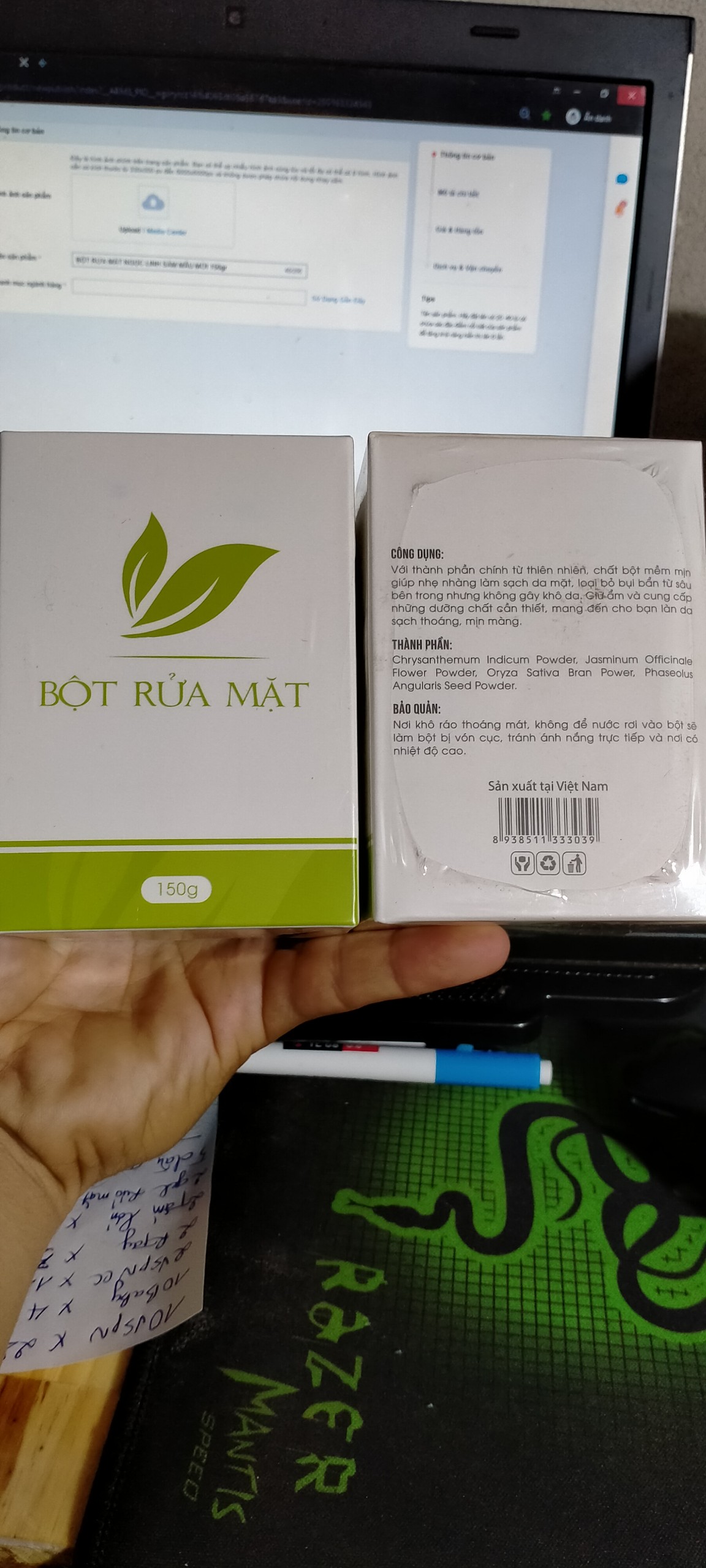 BỘT RỬA MẶT NGỌC LINH SÂM  150G