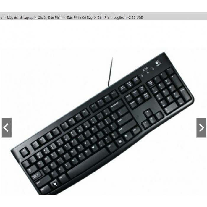 [Rẻ vô địch] [Giá hủy diệt] Bàn Phím Có Dây Logitech K120 - cổng USB (BH 36T)