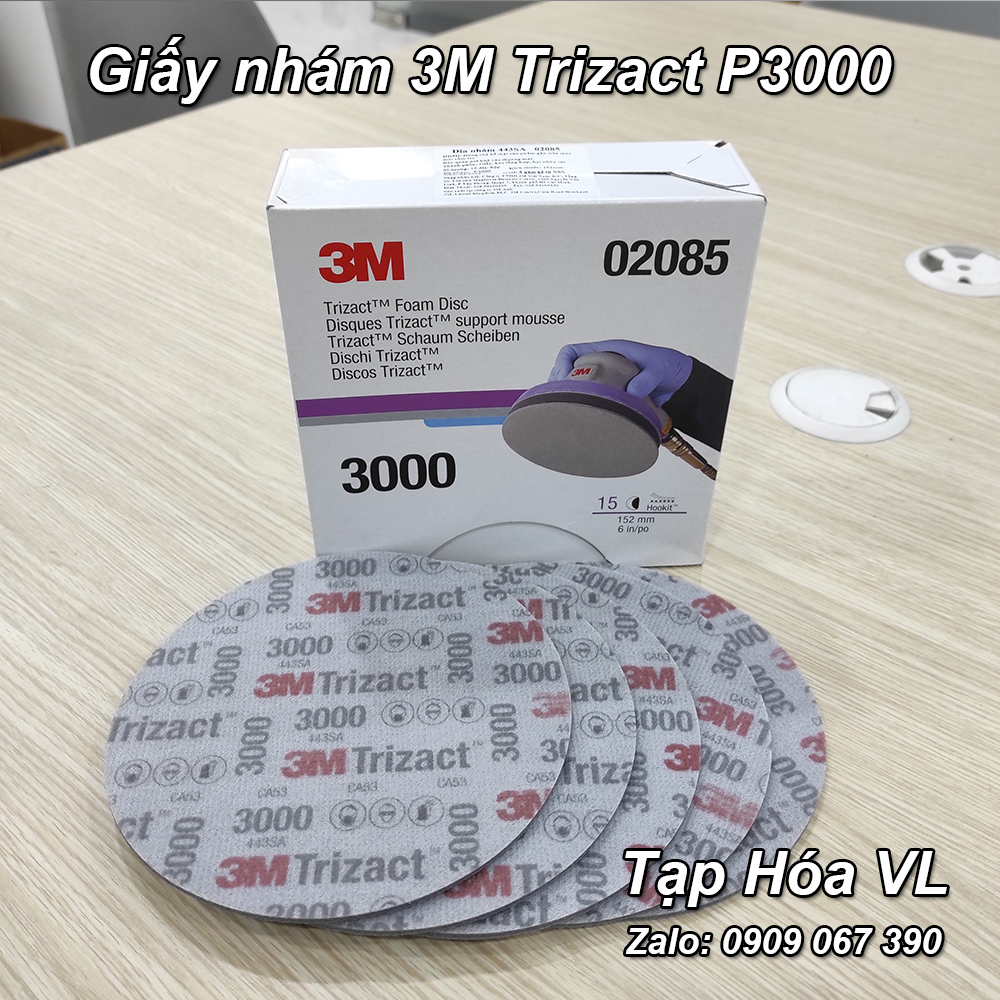 Combo 5 tờ Giấy nhám đánh bóng siêu mịn 3M Trizact P3000