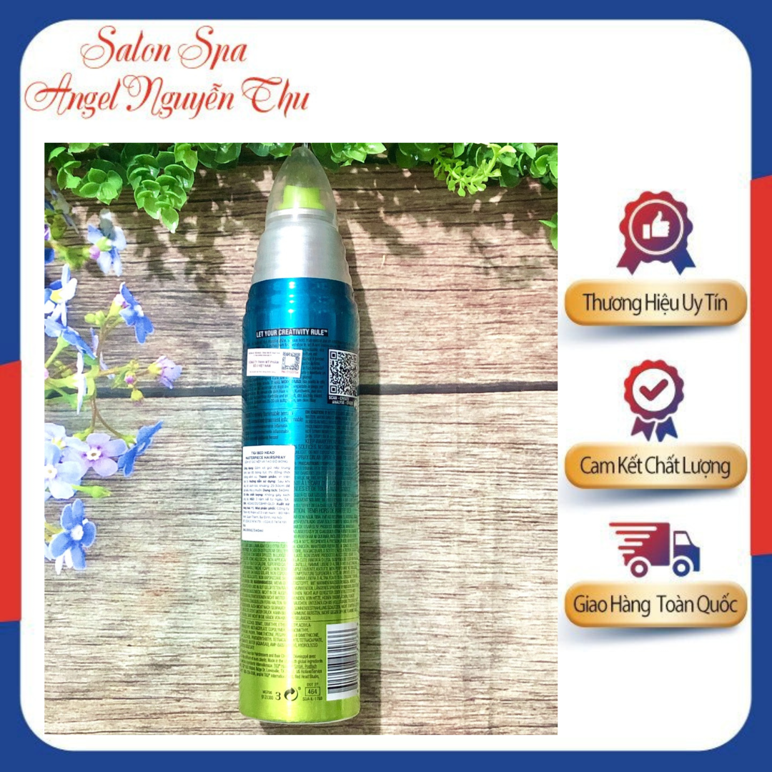 Keo Xịt Bóng Tóc Giữ Nếp Cứng Vừa - Tigi Bed Head Masterpiece Shine Hairspray