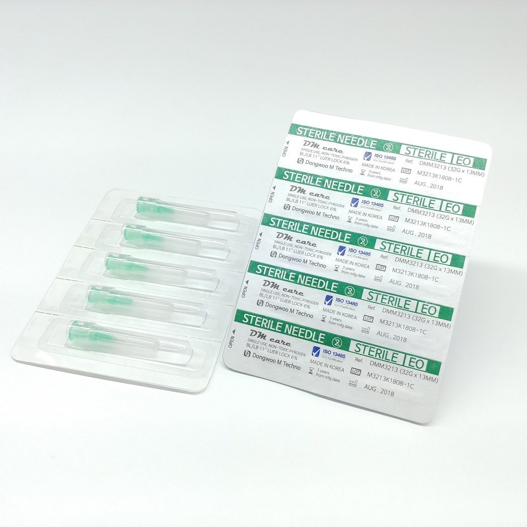 [HCM]Hộp 100 cây kim meso 30G 32G 4mm 13mm Hàn Quốc DM CARE tiêm căng bóng cá hồi trẻ hoá PRP Hàn Quốc DM CARE