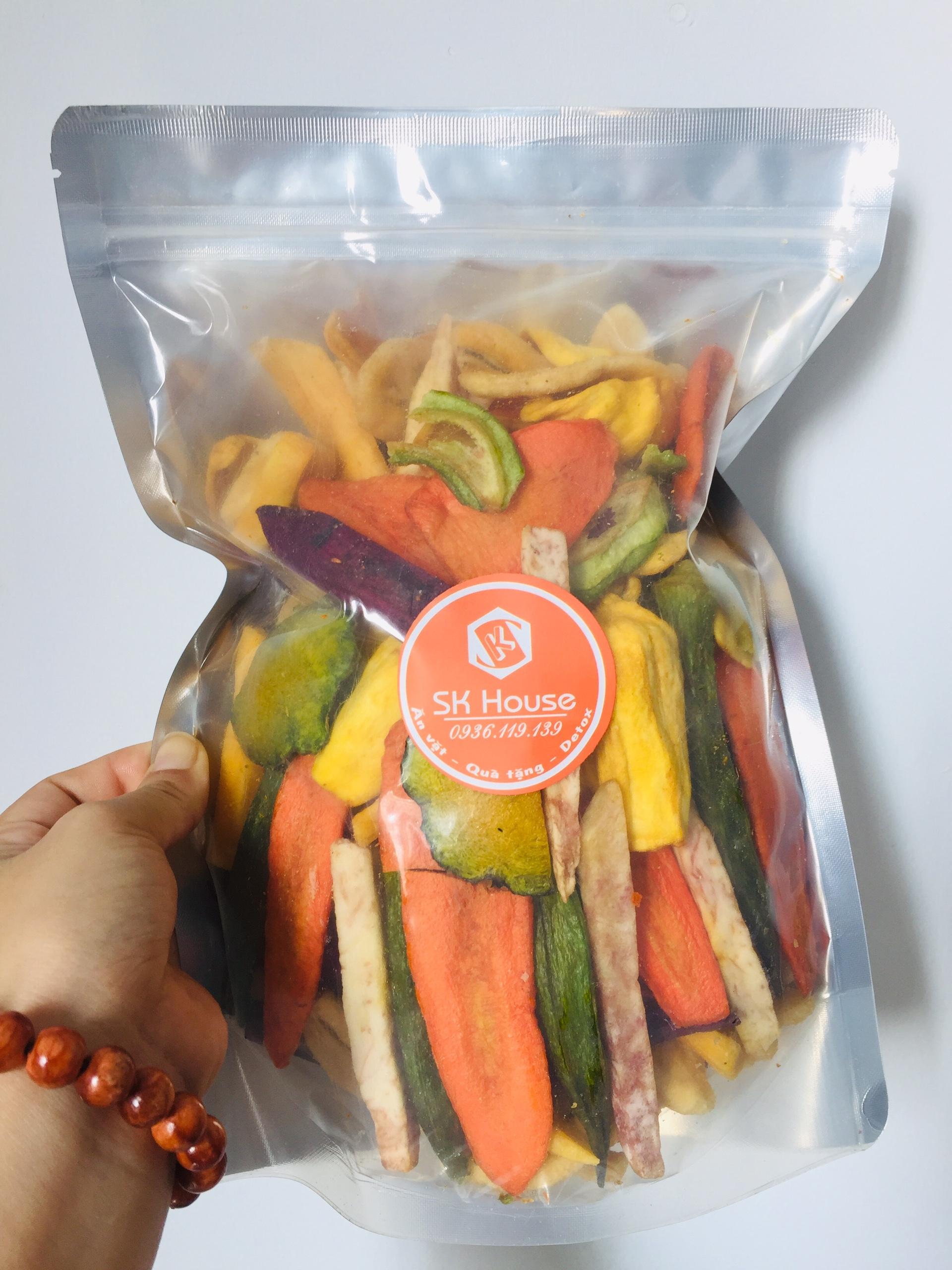 [HCM]Thập Cẩm Trái Cây Rau Củ Sấy Loại Ngon Túi 500gr