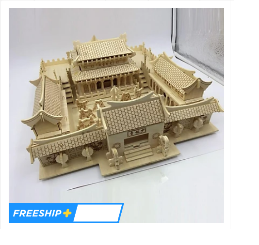 [Rẻ vô địch] [Ảnh thật] Đồ chơi lắp ráp gỗ 3D Mô hình Thiếu Lâm Tự