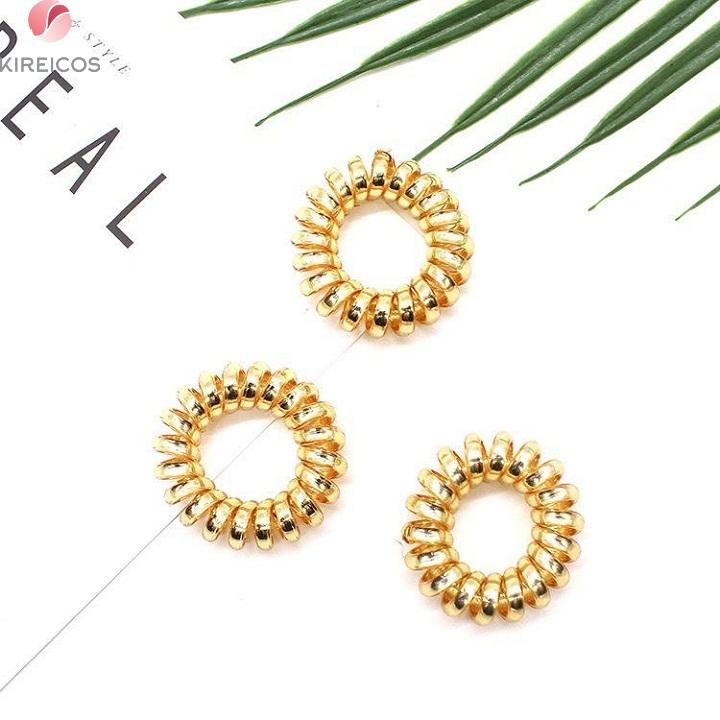 Hộp 10 Dây Cột Tóc Buộc Tóc Nhựa Xoắn 2 Màu
