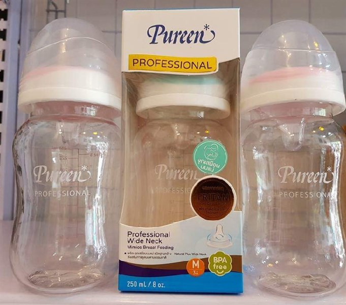 Bình sữa cao cấp Pureen cổ rộng 120ml,250ml