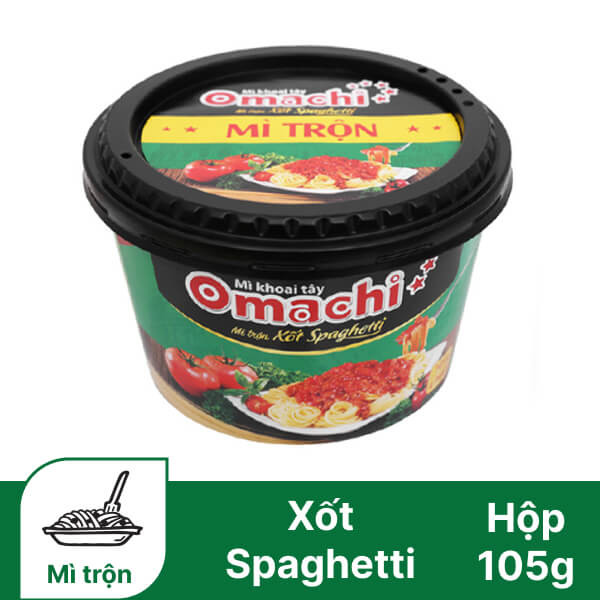 Combo 6 tô Mì trộn Omachi xốt Spaghetti 105g