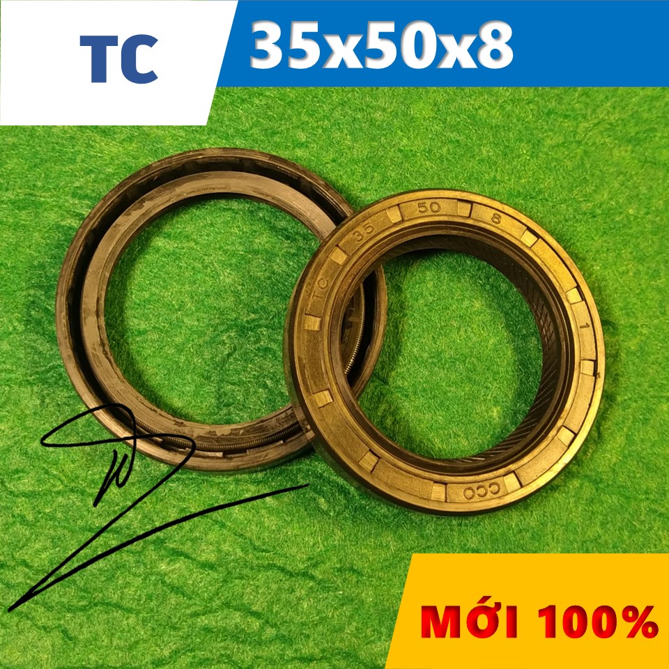 Phớt dầu TC 35x50x8   (Chắn dầu / lò xo / Phớt ben / Oil seal TC 35*50*8)