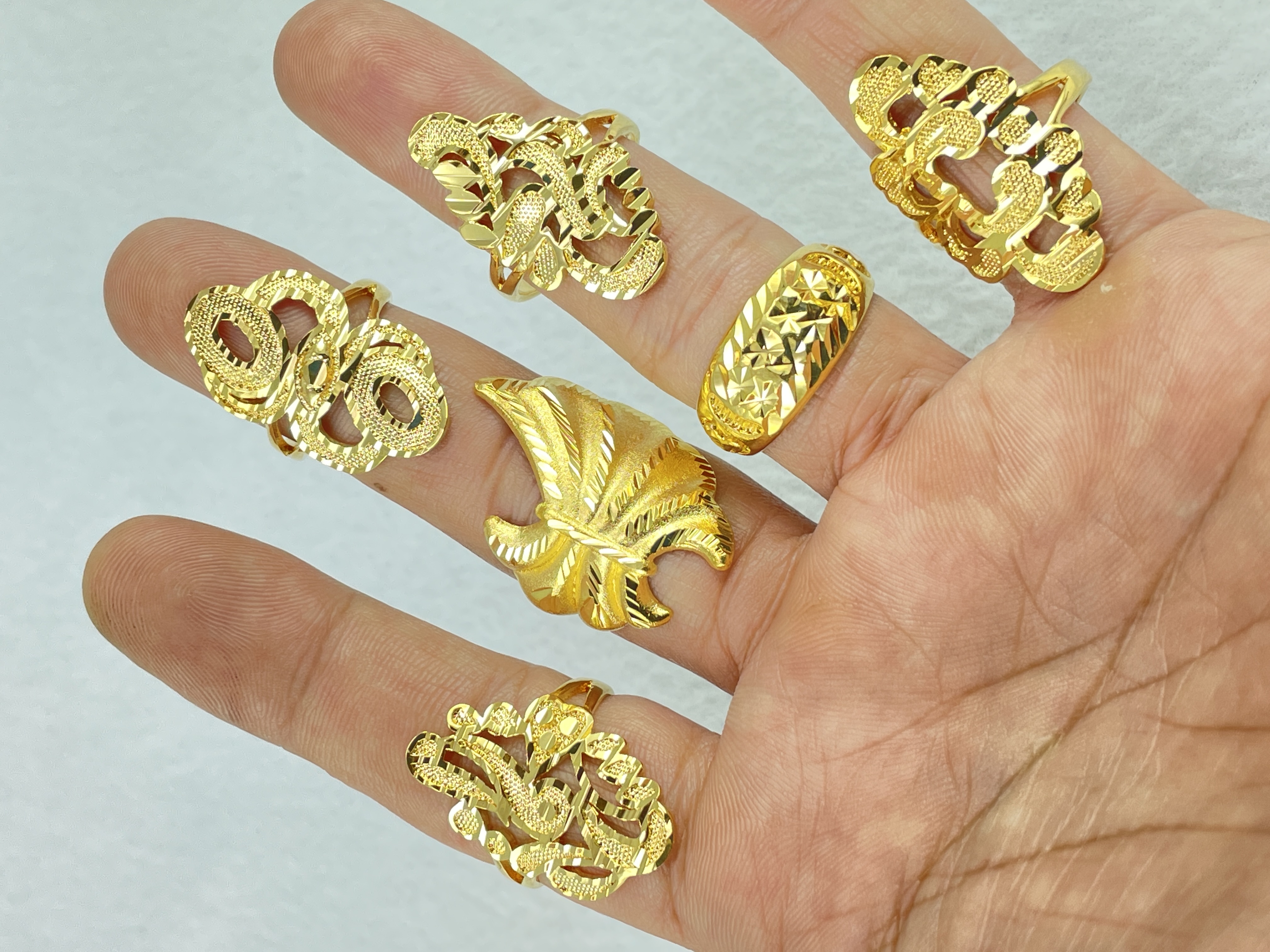 NHẪN NỮ MẠ VÀNG 24K SÁNG BÓNG