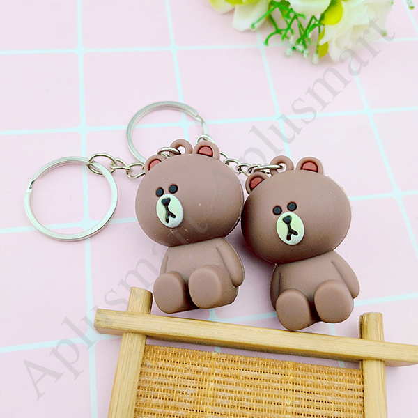 Móc Khóa Hình Gấu Nâu - Gift Love
