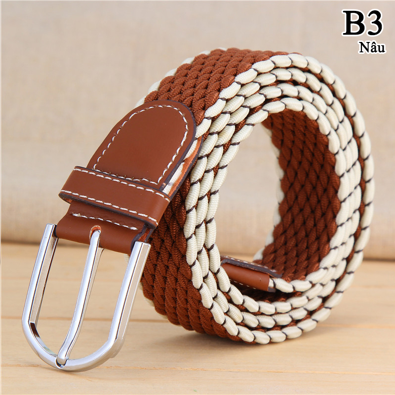 Thắt lưng vải dù co giãn B - 12 màu