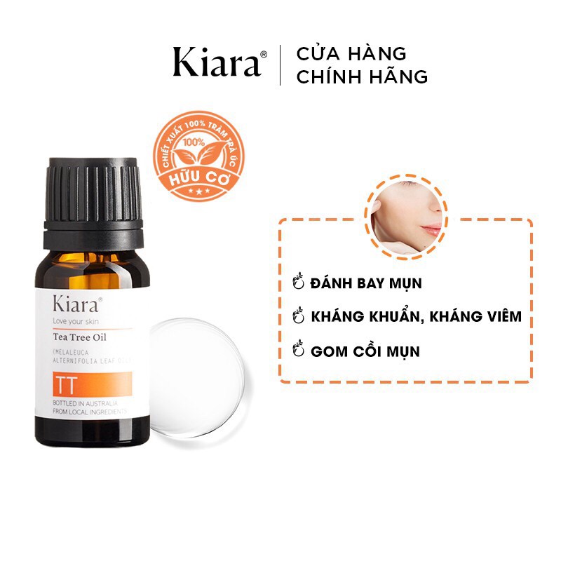 [HCM]Chấm Mụn Tràm Trà Trị Mụn Kiara Tea Tree Oil 10ml