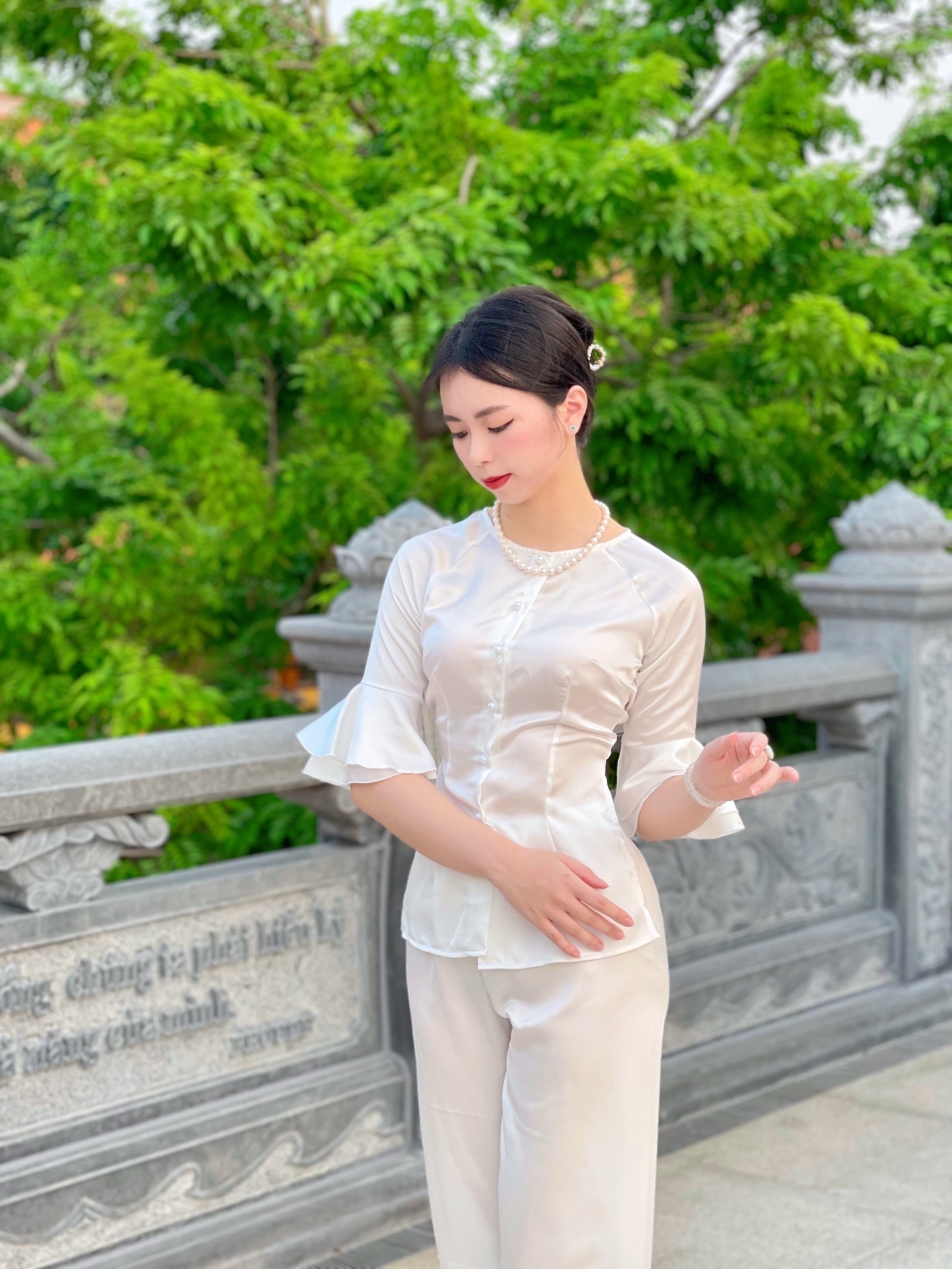 [HCM]SET ĐỒ LAM ĐI CHÙA CAO CẤP TAY XÒE CHẤT LỤA ẢNH THẬT