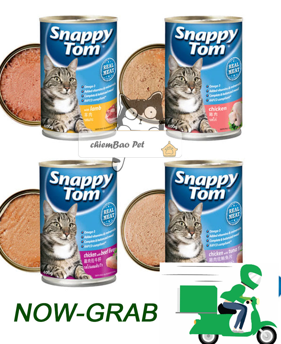 Pate  cho mèo Snappy Tom lon 400 gram - nhập khẩu thái lan