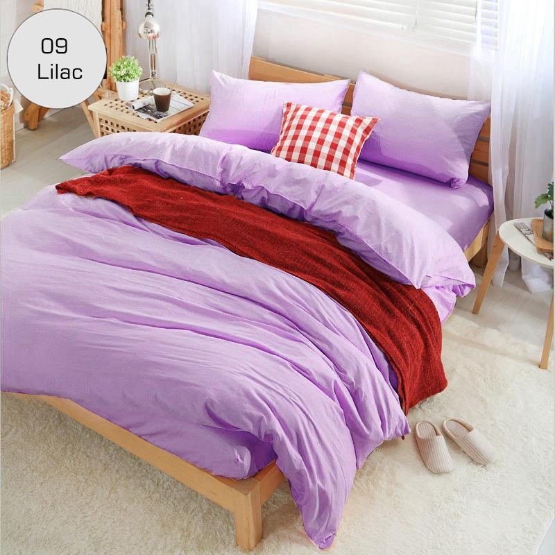 Bộ drap và mền cotton Yoona Korea (Light Violet)