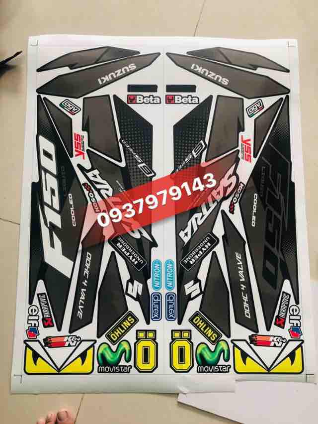 tem rời satria fi đen xám