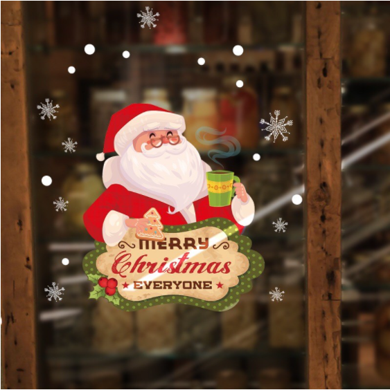 Decal trang trí sản Noel -