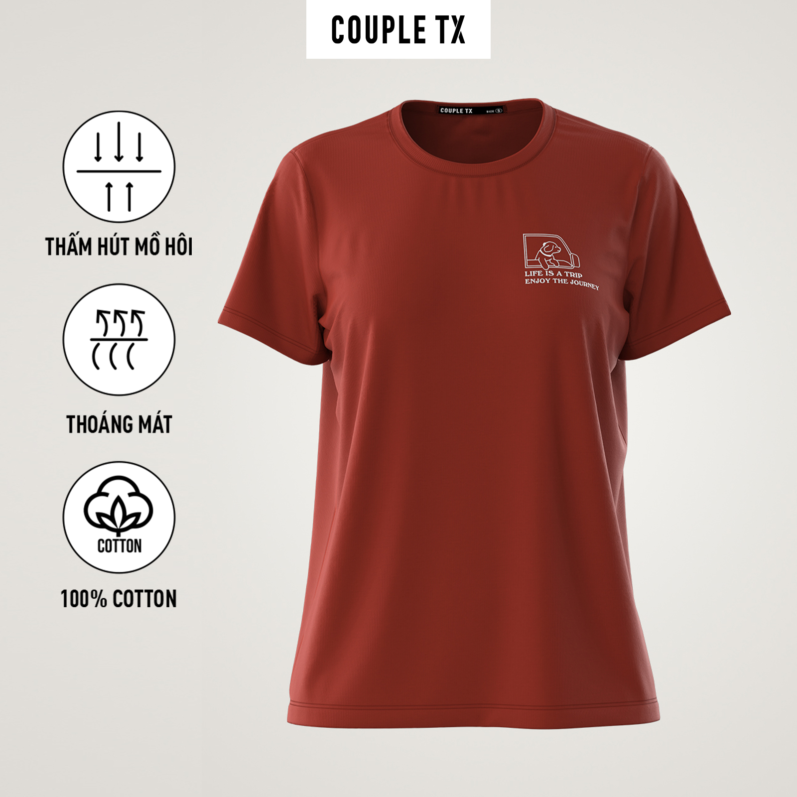 Áo Thun Nữ Couple TX IN Logo Cool Regular Fit WTS 2373