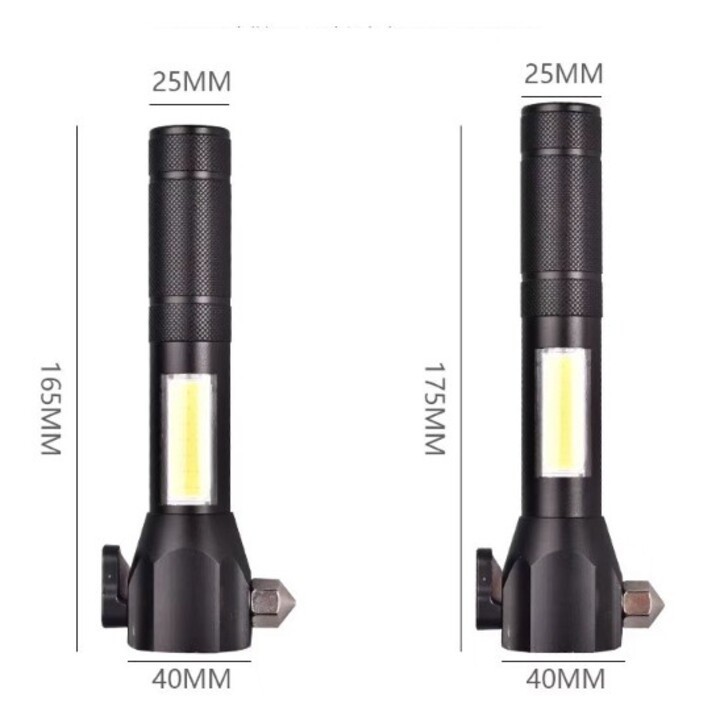 ĐÈN PIN CẦM TAY LED COB T6-28 CÓ BÚA