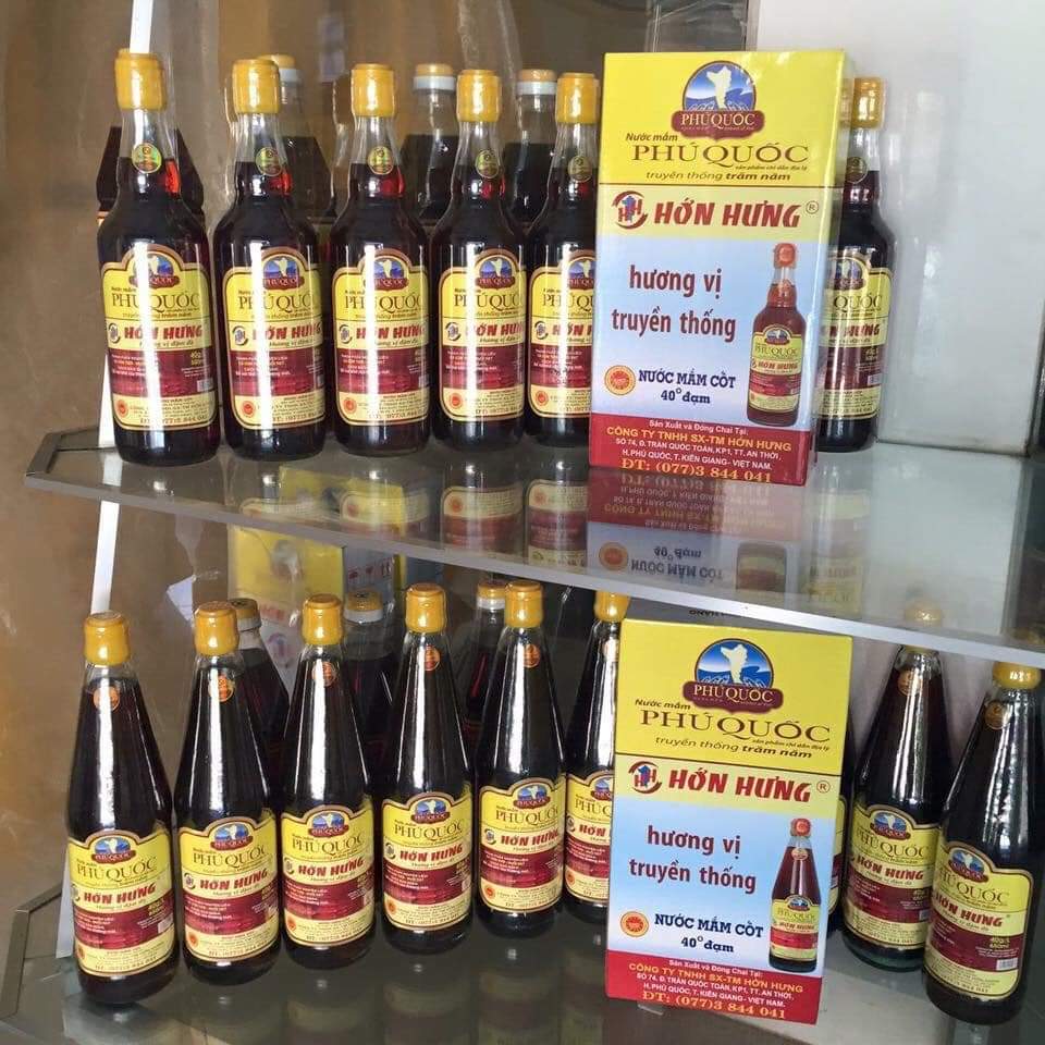 (hộp 6 chai) 200ml nước mắm PHÚ QUỐC ĐĂC SẢN KIÊN GIANG (nước mắm Hớn Hưng 40 độ đạm)