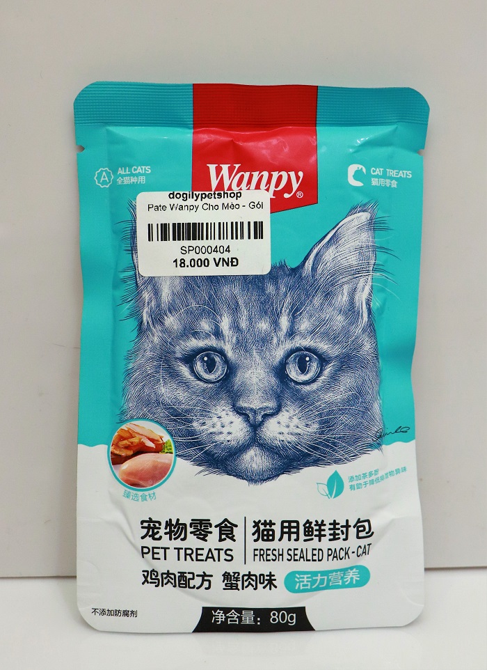 Pate Wanpy 80g thơm ngon, bổ dưỡng cho mèo