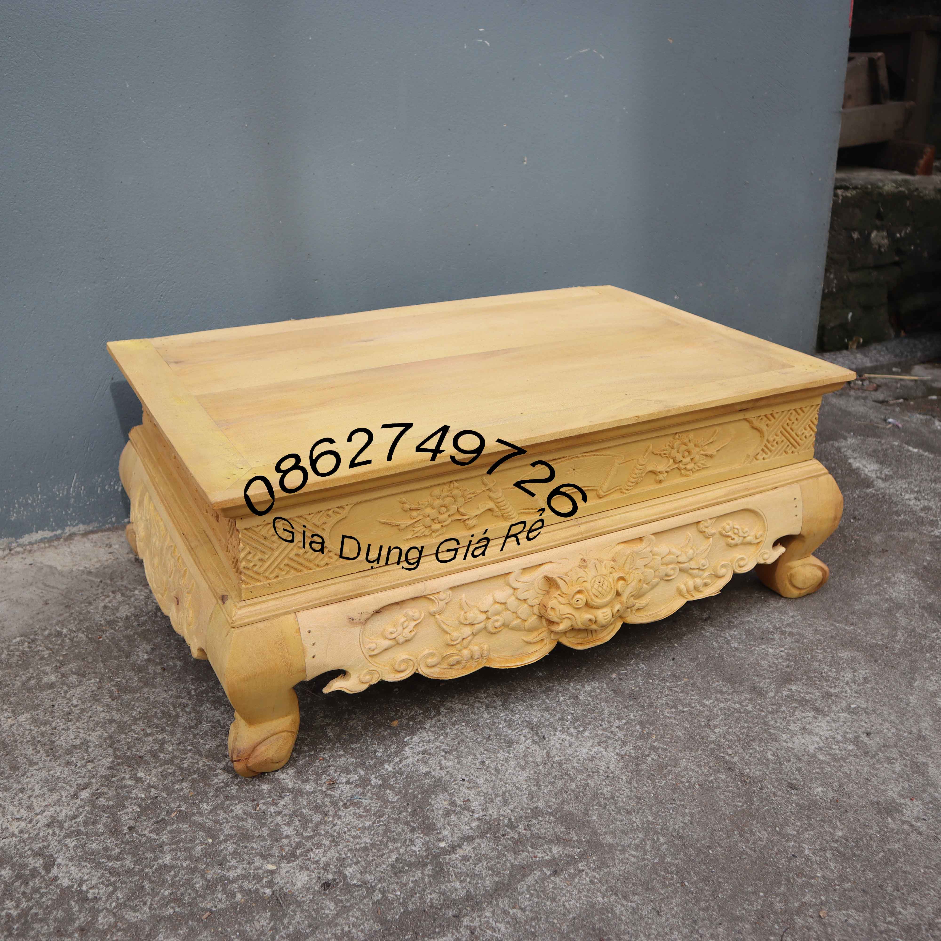 Bàn thờ mâm xà để đồ thờ cúng gỗ mít cao 23cm